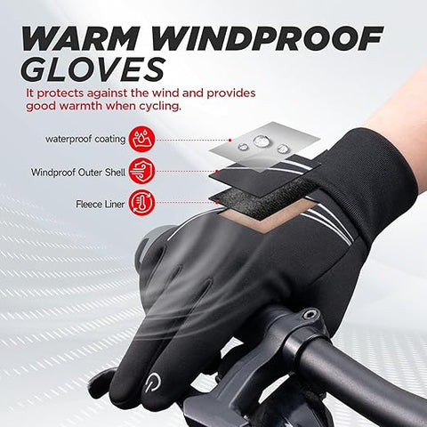 Winter Gloves for Men Women, Warm Thermal Windproof Touchscreen Non-Slip