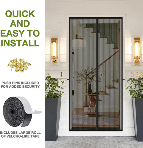 Mosquito Net Premium desion Adjustable 2 in 1 window doors
