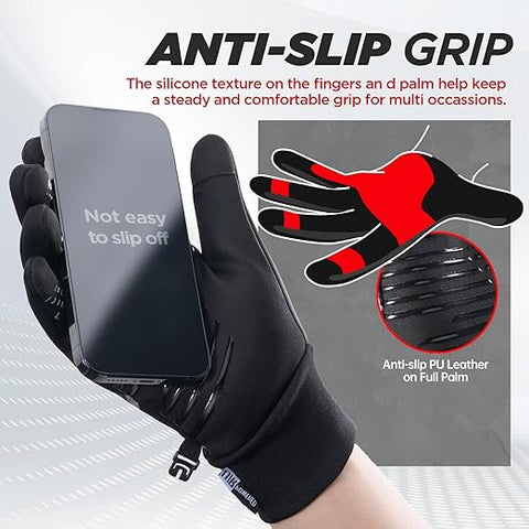 Winter Gloves for Men Women, Warm Thermal Windproof Touchscreen Non-Slip
