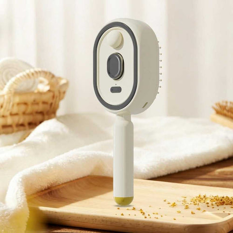 Steam Brush | Rechargeable Detangling Tool with Oil arbi ma convert kro / فرشاة بخار | أداة فك تشابك الشعر قابلة لإعادة الشحن مع زيت